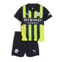 Maglie da calcio Manchester City Seconda Maglia Bambino 2024-25 Manica Corta (+ Pantaloni corti)